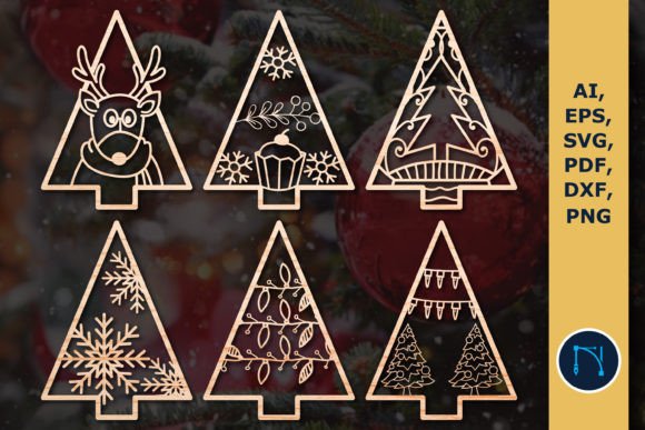 Download CHRISTMAS TREES Bundle for Any DIY Craft - Christmas tree Collection