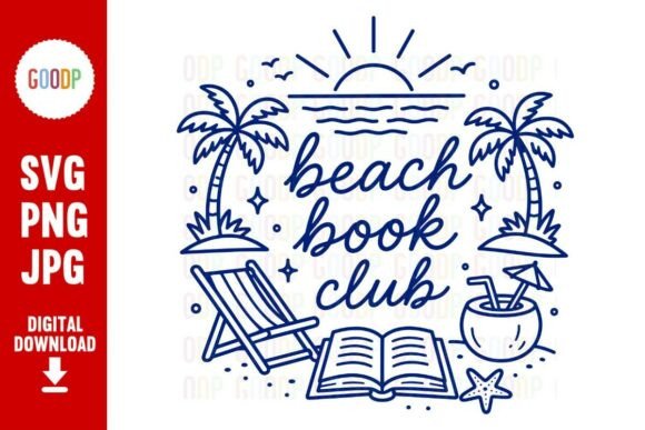Download Beach Book Club Summer SVG - Premium Resources