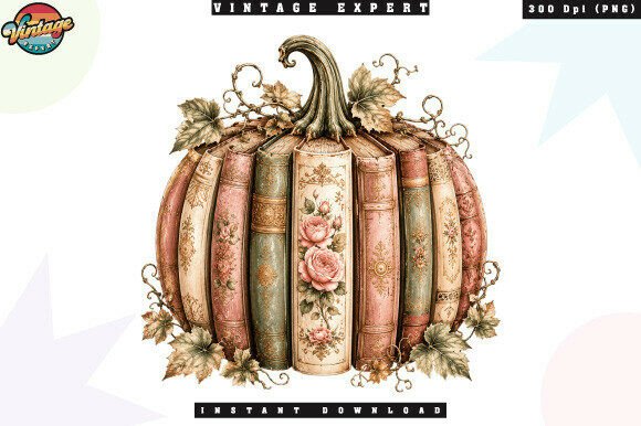 Download Book Pumpkin Vintage Autumn PNG - Book Collection