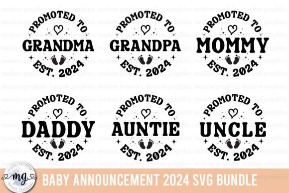 Download Baby Announcement 2024 SVG Bundle - Baby announcement Collection