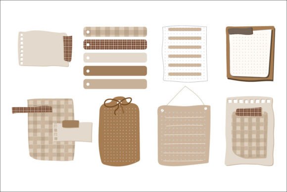 Download 8 Scrapbooking Elements with Checkered - Book Collection