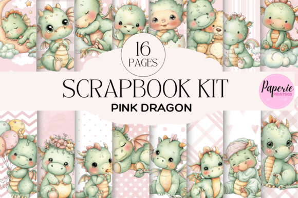 Download Pink Baby Dragon Scrapbook Kit - Book Collection