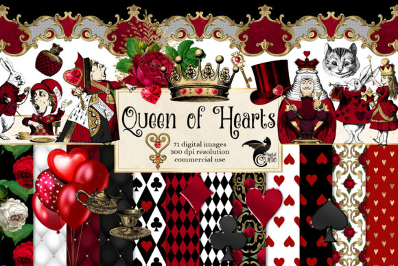 Download Queen of Hearts Digital Scrapbook Kit - Book Collection