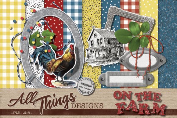 Download On the Farm Digital Scrapbook Kit - Book Collection