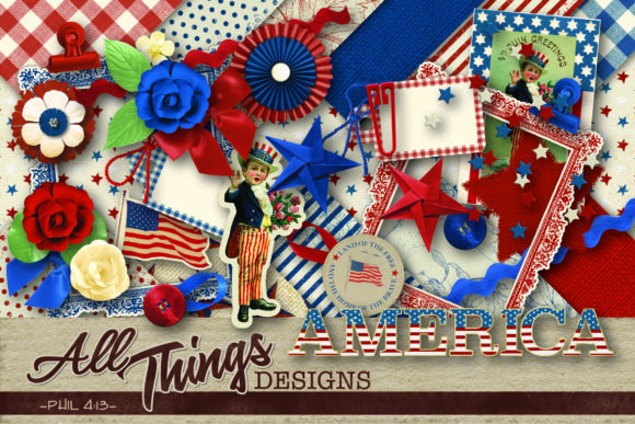 Download America Digital Scrapbook Kit - Book Collection