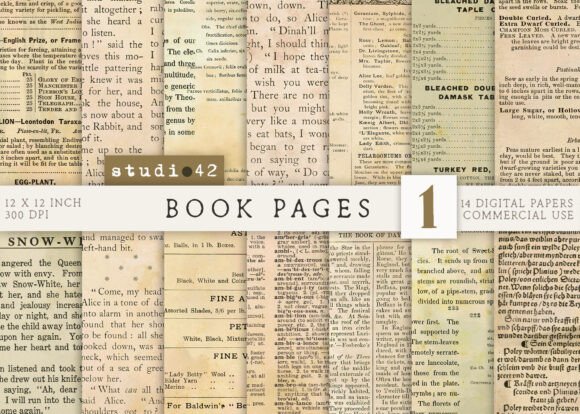 Download Vintage Book Pages, Old Journal Sheets - Book Collection